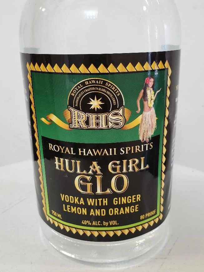 Hula Girl Glo Vodka RHS Royal Hawaii Spirits